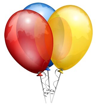 Three Latex Balloons