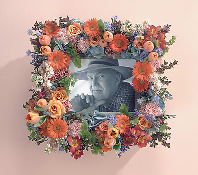 Peach Memorial Picture Frame Decor