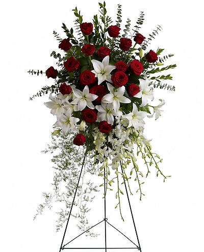 Lily and Rose Tribute Spray